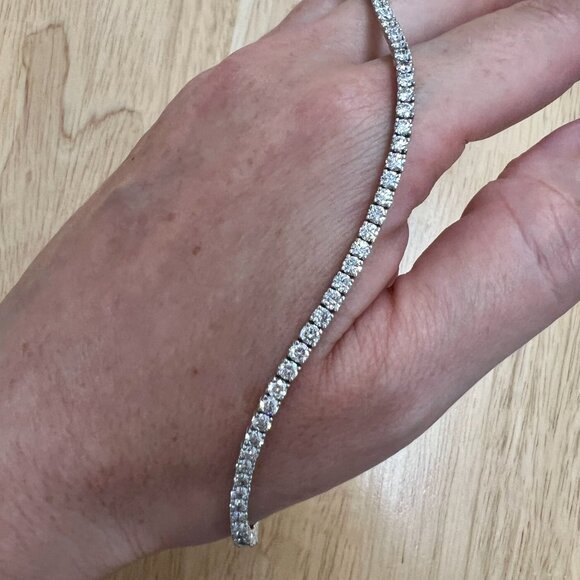 3ct Lab-Grown Classic Diamond Tennis Bracelet in 14K Yellow Gold - Picture 3 of 3